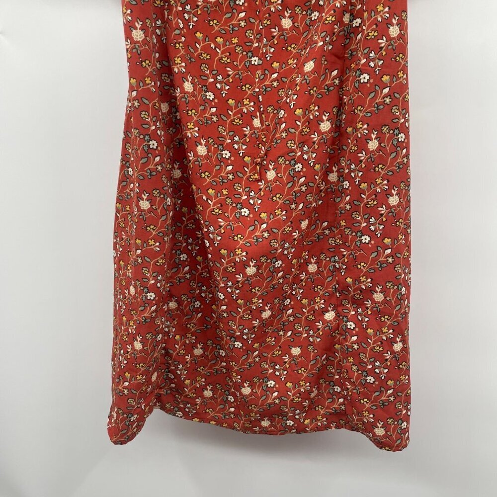 TRIXX Floral Sundress Short Puff Sleeve Burnt Orange/Multi Size Medium - Picture 3 of 9